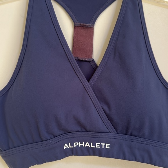 Alphalete Surface Wrap Bra in Comet Blue - Picture 2 of 5